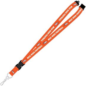Denver Broncos Lanyard Mile High Football with Detachable Safety Clip