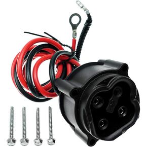 48V MAC DC Charger Plug Powerwise Receptacle Fits for Yamaha Electric G29 2008-2010 Replace JR1-H235A-00 JW2-H6181-02