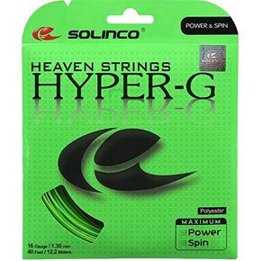 Solinco Hyper-G Heaven Strings Poly (Polyester) 18 Gauge / 1.15mm Tennis Racquet String Sets 4-Pack (4 Sets Per Order) - Best for Spin, Control, and Durability