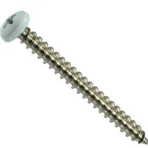 014973359232 White Pan Shutter Screws, 10 x 2 White, Piece-15