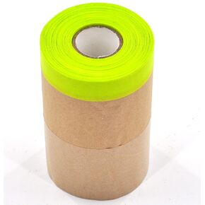 Masking Paper Pre-Taped Masking Paper for Painting Tape and Drape Painters Paper, Paint Adhesive Protective Paper Roll for Car and Furniture Protection（Unfold 6 inch Wide and Total 150 feet Long）