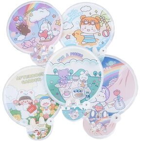 5PCS Cartoon Folding Fan Folding Fan Japanese Style Handheld Folding Fan Hand Fan Foldable Hand Fans Foldable