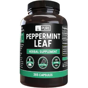 PURE ORIGINAL INGREDIENTS Peppermint Leaf (365 Capsules) No Magnesium Or Rice Fillers, Always Pure, Lab Verified
