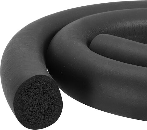 شريط ختم الطقس المطاطي الرغوي من uxcell، قطر 30 مم (1.18 بوصة) × 1 متر (3.28 قدم) مطاط صلب EPDM مستدير طويل لتقليل الضوضاء والصدمات والاحتكاك in Kuwait