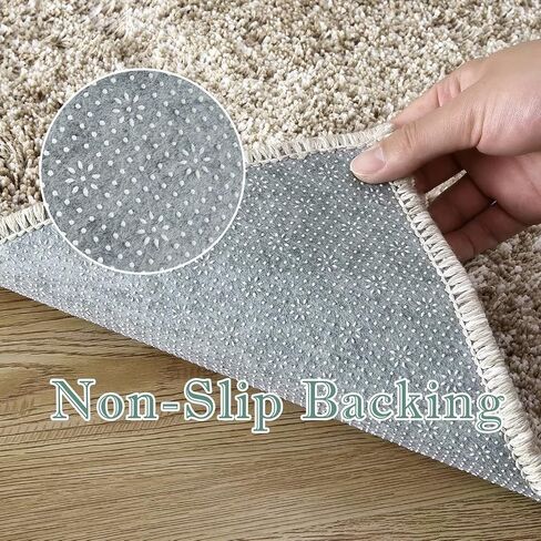 2x6 Runner Rug, Ultra Soft Fluffy Rugs Plush Shag Entryway Runners Solid Shaggy Runners Indoor Furry Long Floor Mat for Hallway Kitchen Laundry Nursery Home Decor Modern Bedside Rug, Natural in Saudi Arabia