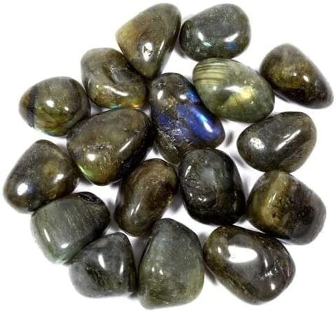 Pachamama Essentials Labradorite Tumbled - Healing Stone - Crystal Healing 20-25mm (5) in Saudi Arabia