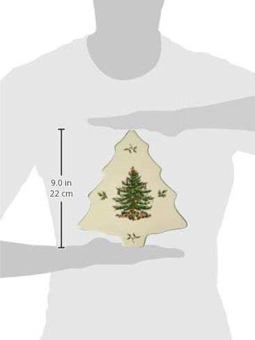 Spode Christmas Tree 3-Piece Hostess Set, 8 – Inch Butter Dish with Lid, 3 – Inch Salt and Pepper Shaker, Made of Fine Earthenware, Perfect for Hosting or as a Christmas Gift, Dishwasher Safe in Saudi Arabia