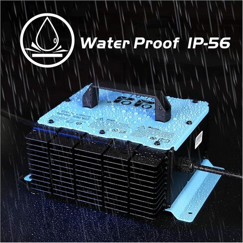 10L0L 48V شاحن 1200W 18A شاحن بطارية عربة الجولف يناسب 48 فولت Yamaha Golf Cart G19 G22 يدعم 3 أنواع بطاريات مع قابس ثنائي الدبوس، IP67 مقاوم للماء، شحن سريع in Saudi Arabia