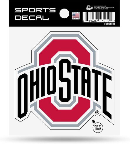 Rico Industries NCAA Ohio State Buckeyes Primary Logo 4" x 4" Sports Decal in Saudi Arabia
