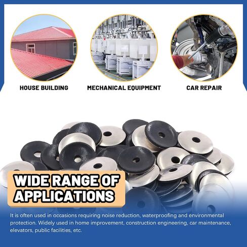 Glarks 120Pcs M5.5x16 Stainless Steel Neoprene Backed EPDM Bonded Sealing Washers Assortment Kit Work for #5 Screws (M5.5x16) in Saudi Arabia