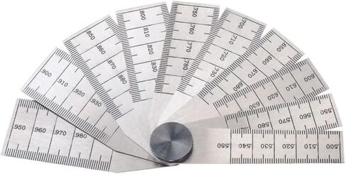 Starrett Tempered Steel Taper Gage with Locking Device - Ideal for Professionals and DIY Home Improvement - .500-1" Range, 2-3/4" Length, 10 Leaves - 269B in Saudi Arabia