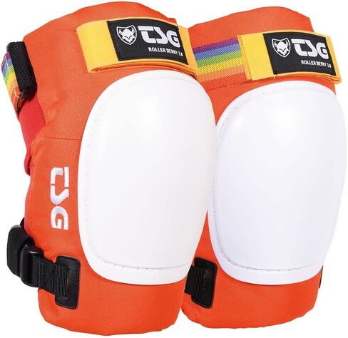 TSG Roller Derby Knee Pads 3.0, for Men & Women, Skateboarding, Roller skating, Rollerblade, Hardshell, Certified Protection, Tear Resistant Nylon, Ergonomic, Slim Profile, Open Back, Swiss Design in Saudi Arabia