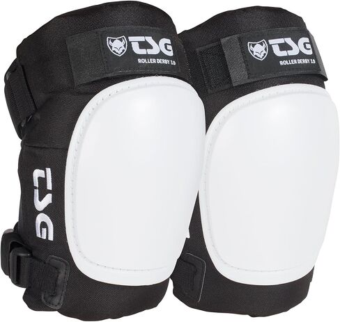 TSG Roller Derby Knee Pads 3.0, for Men & Women, Skateboarding, Roller skating, Rollerblade, Hardshell, Certified Protection, Tear Resistant Nylon, Ergonomic, Slim Profile, Open Back, Swiss Design in Saudi Arabia