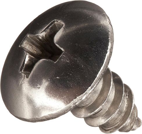 Small Parts 0806ABPT188 18-8 Stainless Steel Sheet Metal Screw, Plain Finish, Truss Head, Phillips Drive, Type AB, #8-18 Thread Size, 3/8" Length (Pack of 100) in Saudi Arabia