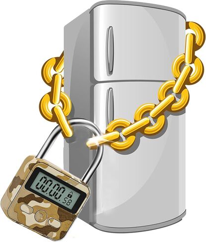 Metal Time Padlock - Multi-Function Timer Lock 99 Hours Max Timing with Electronic LCD Timed Display Micro USB Rechargeable Black in Saudi Arabia