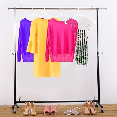 Utopia Home Plastic Hangers 50 Pack - Clothes Hanger with Hooks - Durable & Space Saving Coat Hanger - Heavy Duty White Hangers - Skirt Hangers in Saudi Arabia