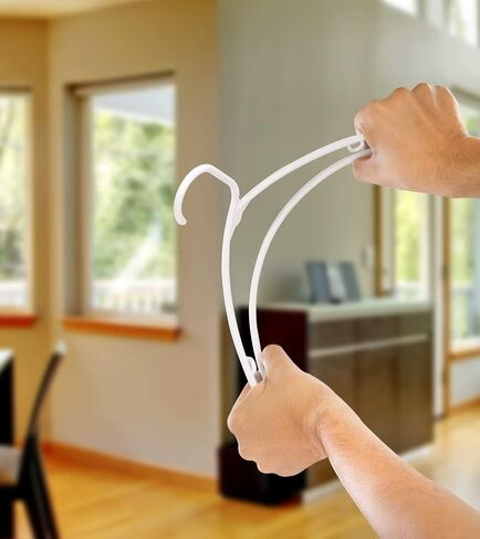 Utopia Home Plastic Hangers 50 Pack - Clothes Hanger with Hooks - Durable & Space Saving Coat Hanger - Heavy Duty White Hangers - Skirt Hangers in Saudi Arabia
