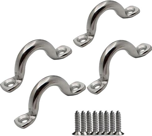M3 316 Stainless Steel Bimini Boat Top PAD Eye, Eye Strap, Tie Down, Kayak Deck Loop, Suitable for Kayak Canoe Rigging, Marine Boat Hardware (Pack of 15) in Saudi Arabia