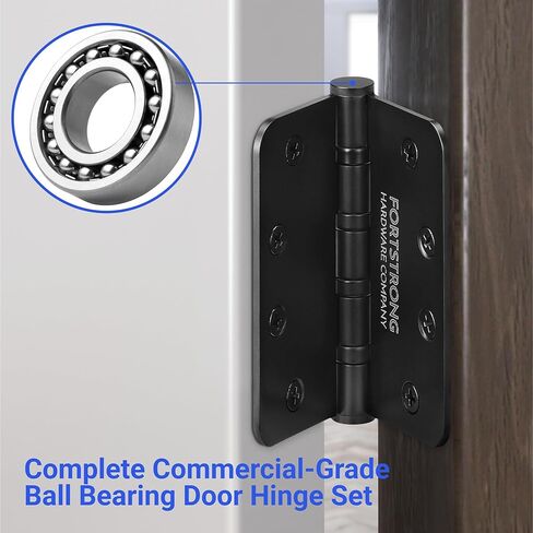 مفصلة باب محمل كروي من الدرجة التجارية - فولاذ مقاوم للصدأ شديد التحمل - أبواب داخلية وخارجية - خارجية وداخلية - قابلة للعكس - 3 عبوات - فضي - 4 بوصات (10.16 سم) in Kuwait