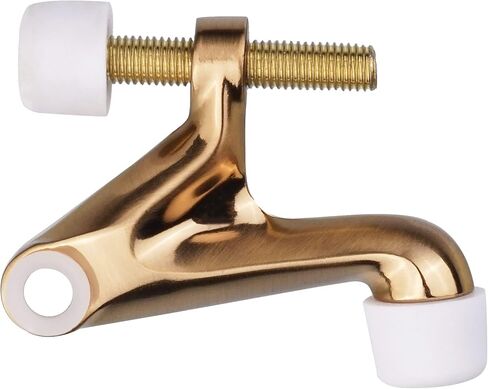 Triumph Hardware 2 حزمة سدادة باب مفصلية، سدادة باب شديدة التحمل قابلة للتعديل 2-3/8 بوصة × 15/16 بوصة، نيكل ساتان مصقول، مع أطراف ممتصة للصدمات مطاطية سوداء in Kuwait