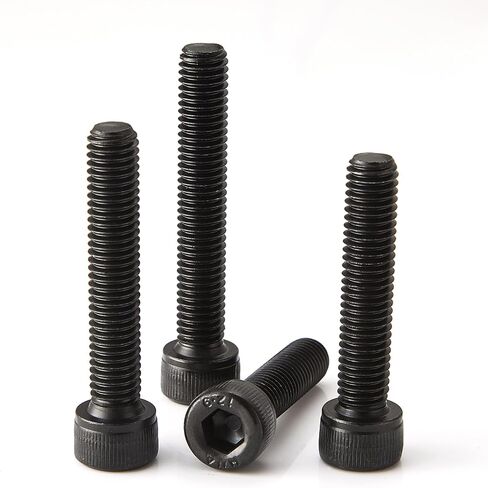 M6 x 30mm 35mm 40mm 45mm 50mm Button Head Socket Cap Screws Bolts, 10.9 Grade Alloy Steel, Metric Allen Hex Drive, Black Oxide Finish, Fully Threaded, Assortment Kit 50Pcs in Saudi Arabia