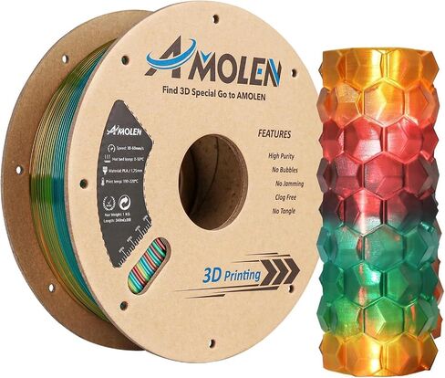 AMOLEN Glow in The Dark Filament, 1.75mm 3D Printer PLA Filament, Dimensional Accuracy +/- 0.02 mm, 1KG/2.2lb, Fit Most FDM Printer, Firefly Blue in Saudi Arabia