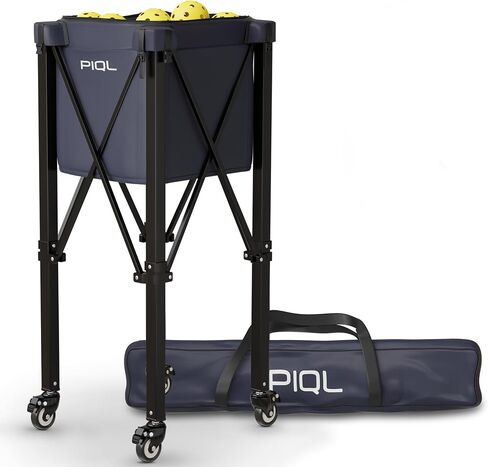 Pickleball Ball Caddy Navy Blue - 100 pickleball capacity wheeled cart - pickleball storage bag - pickle ball equipment for practice - pickleball training - Tennis Ball Hopper - Tennis Ball Caddy in Saudi Arabia