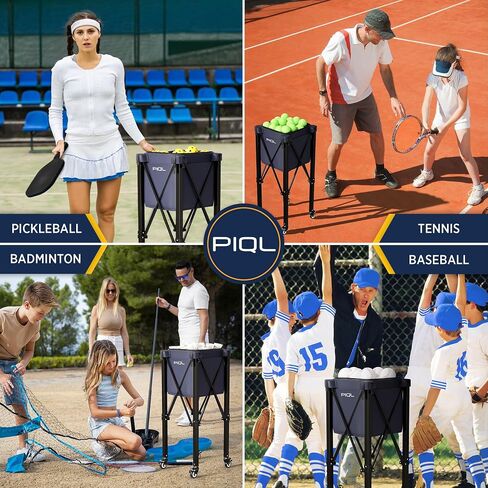 Pickleball Ball Caddy Navy Blue - 100 pickleball capacity wheeled cart - pickleball storage bag - pickle ball equipment for practice - pickleball training - Tennis Ball Hopper - Tennis Ball Caddy in Saudi Arabia