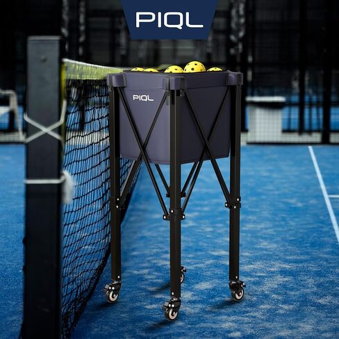 Pickleball Ball Caddy Navy Blue - 100 pickleball capacity wheeled cart - pickleball storage bag - pickle ball equipment for practice - pickleball training - Tennis Ball Hopper - Tennis Ball Caddy in Saudi Arabia