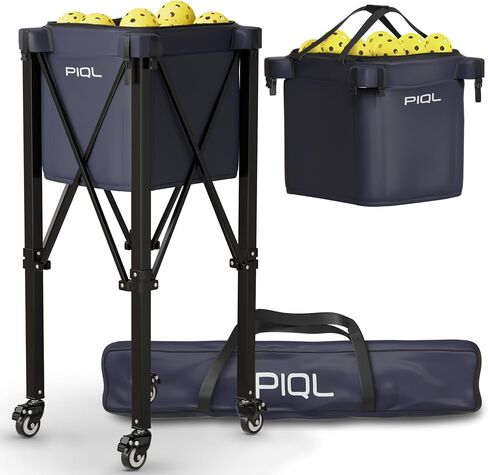Pickleball Ball Caddy Navy Blue - 100 pickleball capacity wheeled cart - pickleball storage bag - pickle ball equipment for practice - pickleball training - Tennis Ball Hopper - Tennis Ball Caddy in Saudi Arabia