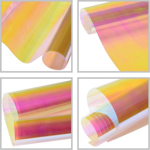 Red Chameleon Window Film Daytime Privacy Reflective Window Tint Holographic Rainbow Effect Window Film Sun Blocking Blackout Window Film, 29.5'' x 118.11'' in Saudi Arabia
