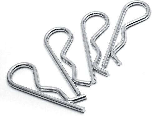40 Pieces Cotter Pin Assortment Kit, M2.5 x 50mm R Clips Zinc Plated Steel Clips, Heavy Duty Retaining Cotter Pins for Hitch Pin Lock System in Saudi Arabia