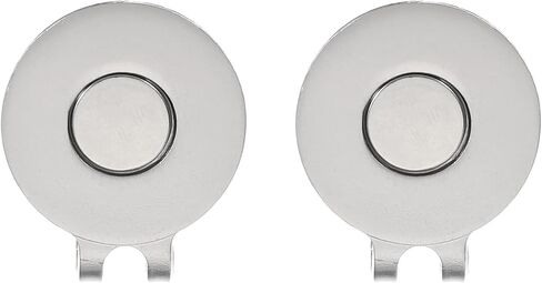 PATIKIL Magnetic Golf Hat Clip, 2 Pack Metal Golf Ball Marker Holder for Golf Caps Gloves, Matte Nickel in Saudi Arabia