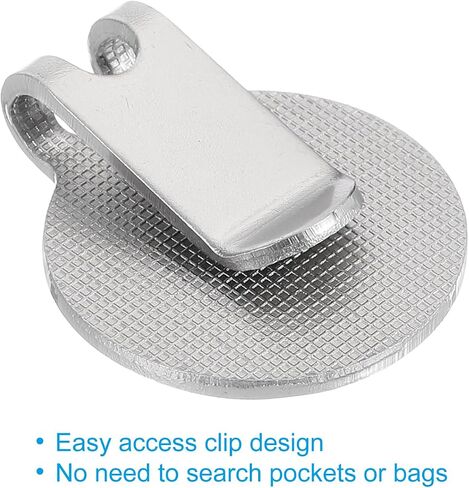 PATIKIL Magnetic Golf Hat Clip, 2 Pack Metal Golf Ball Marker Holder for Golf Caps Gloves, Matte Nickel in Saudi Arabia