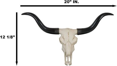 Ebros Gift Texas Longhorn Steer Cattle Cow Skull Wall Mounted Hanging Plaque Figurine 21" Wide As Rustic Cabin Lodge Gothic Macabre Decor Of Cows Skulls Skeletons Hunters Outdoorsmen Trophy Statue in Saudi Arabia
