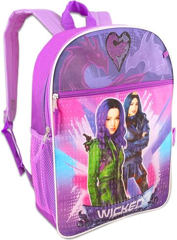 مجموعة حقيبة ظهر وصندوق غداء من Disney Descendants - حزمة مع حقيبة ظهر Descendants وصندوق غداء وملصقات والمزيد | حقيبة ظهر ديسندانتس للبنات in Saudi Arabia