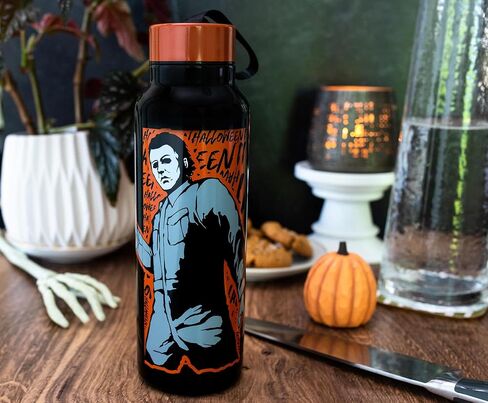 Halloween II Michael Myers Stainless Steel Water Bottle With Strap | Double-Walled Metal Sports Jug | Holds 27 Ounces in Saudi Arabia