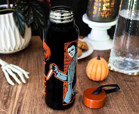 Halloween II Michael Myers Stainless Steel Water Bottle With Strap | Double-Walled Metal Sports Jug | Holds 27 Ounces in Saudi Arabia