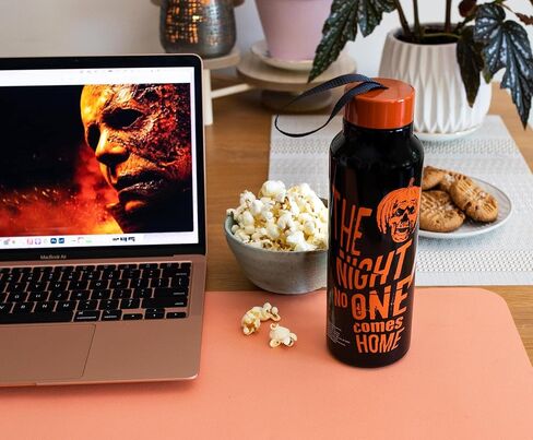 Halloween II Michael Myers Stainless Steel Water Bottle With Strap | Double-Walled Metal Sports Jug | Holds 27 Ounces in Saudi Arabia