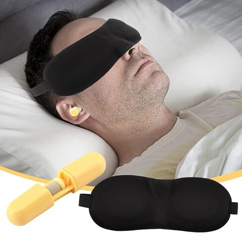 سدادات أذن مانعة للضوضاء، سماعات أذن ناعمة مع أكواب للعين للنوم والألعاب والعمل والدراسة والبيئات الصاخبة (سدادات الأذن + قناع العين + 10 إسفنجات احتياطية) in Kuwait