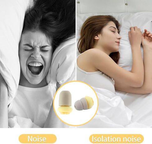 سدادات أذن مانعة للضوضاء، سماعات أذن ناعمة مع أكواب للعين للنوم والألعاب والعمل والدراسة والبيئات الصاخبة (سدادات الأذن + قناع العين + 10 إسفنجات احتياطية) in Kuwait