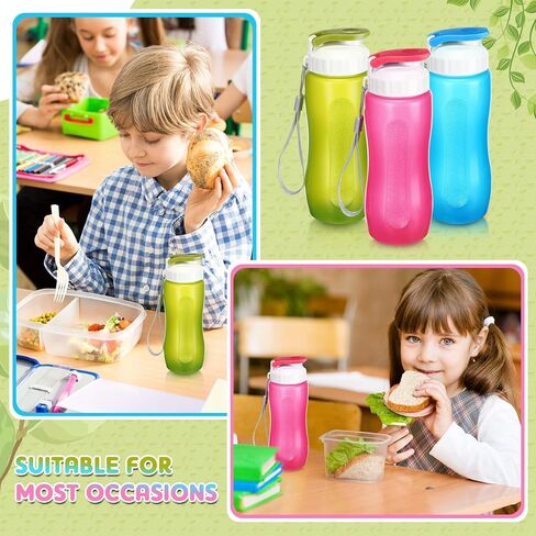 36 قطعة من زجاجات المياه البلاستيكية للأطفال، زجاجات مياه رياضية سعة 17 أونصة مع حزام مقبض، زجاجة مياه بغطاء خفيف الوزن سهلة الحمل وقابلة لإعادة الاستخدام ومضادة للتسرب للسفر للمدرسة واللياقة البدنية in Kuwait