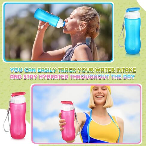 36 قطعة من زجاجات المياه البلاستيكية للأطفال، زجاجات مياه رياضية سعة 17 أونصة مع حزام مقبض، زجاجة مياه بغطاء خفيف الوزن سهلة الحمل وقابلة لإعادة الاستخدام ومضادة للتسرب للسفر للمدرسة واللياقة البدنية in Kuwait