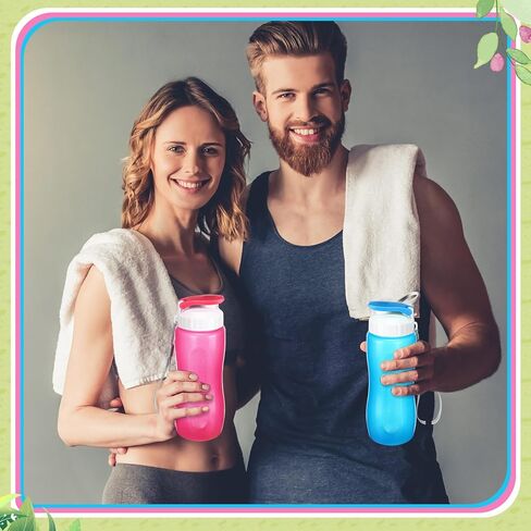 36 قطعة من زجاجات المياه البلاستيكية للأطفال، زجاجات مياه رياضية سعة 17 أونصة مع حزام مقبض، زجاجة مياه بغطاء خفيف الوزن سهلة الحمل وقابلة لإعادة الاستخدام ومضادة للتسرب للسفر للمدرسة واللياقة البدنية in Kuwait