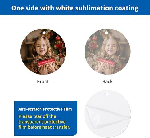 30 Pcs Sublimation Acrylic Ornament Blanks Bulk,2.95 Inch Round Ornaments with Red Ribbon for Home Christmas Halloween Decoration,Acrylic Ornaments for Heat Press Transfer in Saudi Arabia