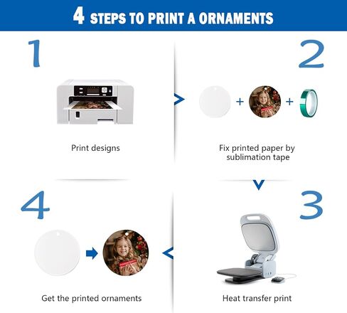 30 Pcs Sublimation Acrylic Ornament Blanks Bulk,2.95 Inch Round Ornaments with Red Ribbon for Home Christmas Halloween Decoration,Acrylic Ornaments for Heat Press Transfer in Saudi Arabia