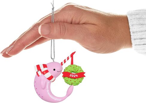 Hallmark Keepsake Christmas Ornament 2024, Great-Granddaughter Narwhal 2024, Family Gifts in Saudi Arabia
