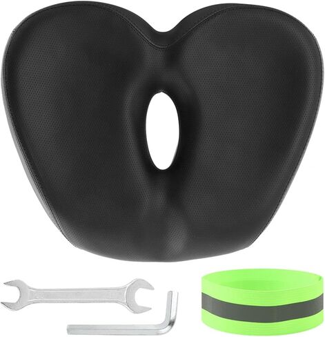 Comfortable Bike Seat for Men Women Comfort,Extra Soft Exercise Bicycle Seat Compatible for Stationary Extra Wide Replacement Padded Bike Seat Cushion with Outdoor & Indoor in Saudi Arabia