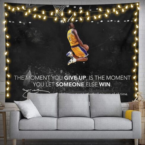 ASTYMIN Basketball Players Tapestry Basketball Fan Memorabilia Wall Hanging Inspirational Sports Poster Wall Decor For Bedroom Dorm Living Room Party Backdrop Decoration 40x30 Inch in Saudi Arabia