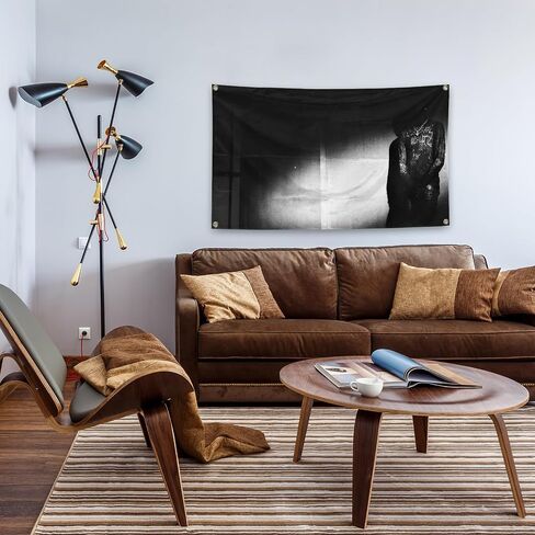 Generic American Destr-oy مغني الراب Lon-ely ألبوم الموسيقى 3x5Ft نسيج الفن خلفية الجدار شنقا ديكور المنزل غرفة النوم غرفة المعيشة ديكور مسكن الجامعة، أسود in Saudi Arabia